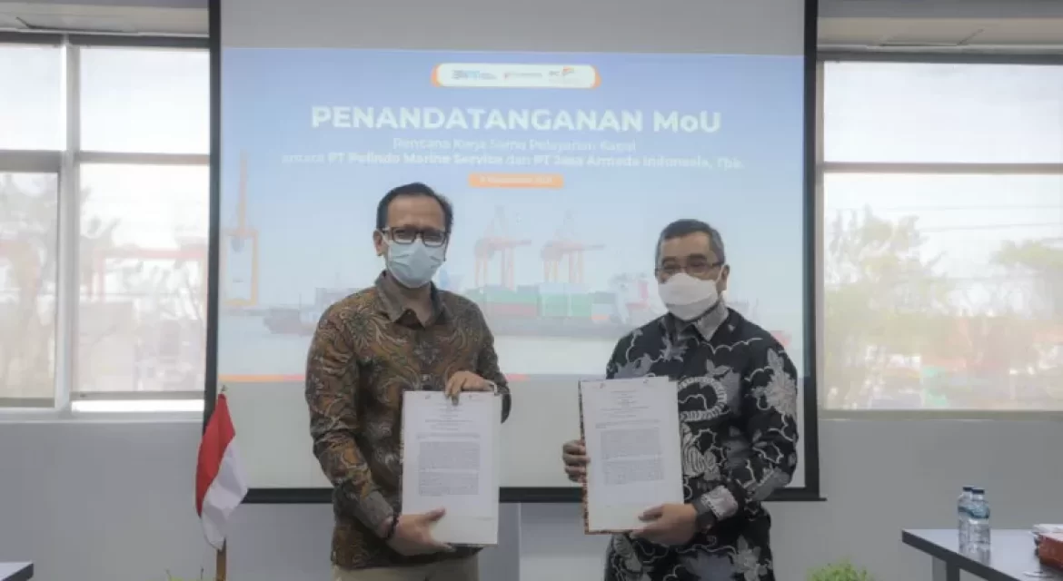 PT Jasa Armada Indonesia Tbk dengan PT Pelindo Marine Service Tanda Tangani Nota Kesepahaman Kerjasama Sinergi