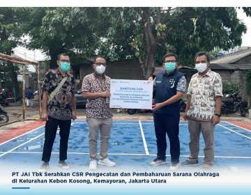 PT JAI Tbk Hands Over CSR Painting and Renewal of Sports Facilities in Kebon Kosong Village, Kemayoran, North Jakarta