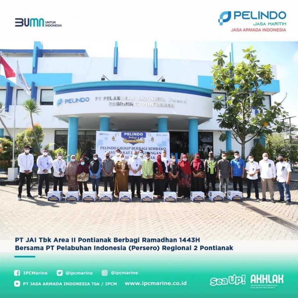 PT JAI Tbk Area II Pontianak Shares Ramadhan 1443H with PT Pelabuhan Indonesia (Persero) Regional 2 Pontianak
