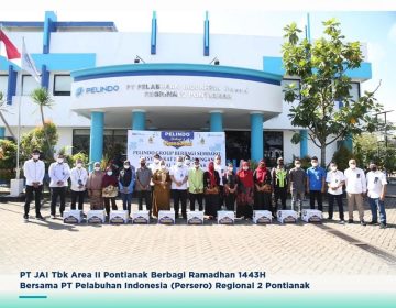 PT JAI Tbk Area II Pontianak Berbagi Ramadhan 1443H Bersama PT Pelabuhan Indonesia (Persero) Regional 2 Pontianak