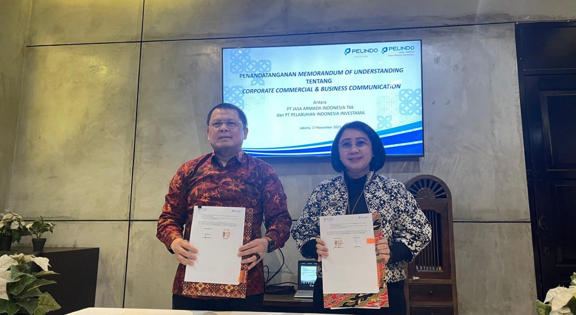 Jasa Armada Indonesia dan Pelindo Investama, Tandatangani MoU Komersial dan Komunikasi Pasar Modal